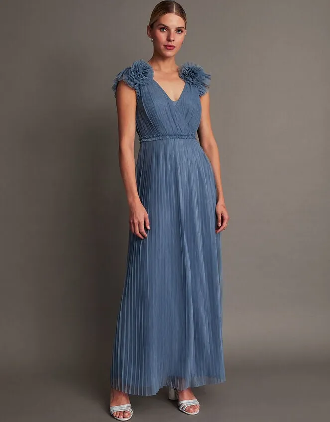 Wendy Pleated Maxi Dress Blue Women Monsoon Dresses