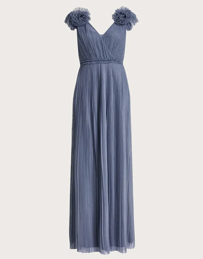 Wendy Pleated Maxi Dress Blue Women Monsoon Dresses