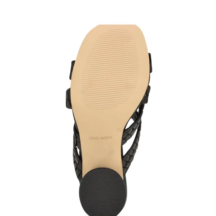 Wenea Strappy Heeled Slide Sandals Black Women Nine West Heels