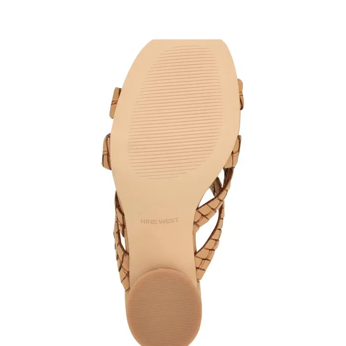 Wenea Strappy Heeled Slide Sandals Natural Women Nine West Heels