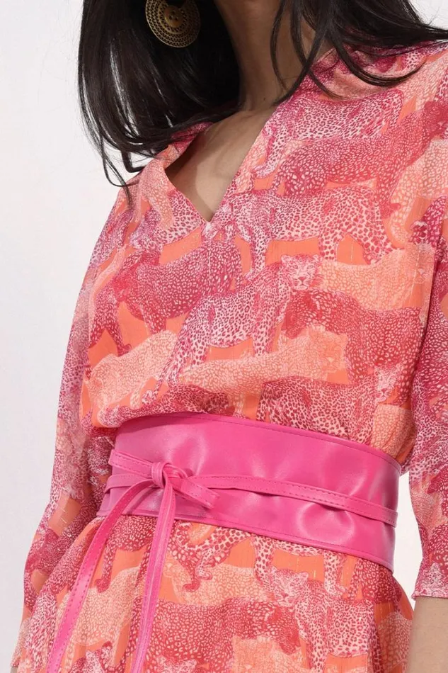 Wide Belt To Tie FUSHIA Women Molly Bracken All