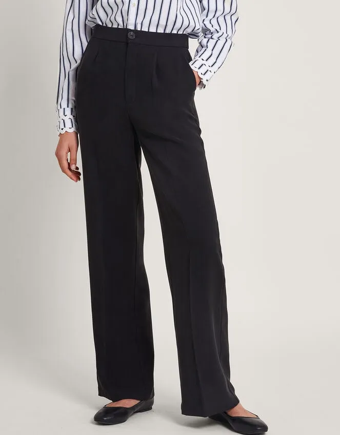 Wila Wide Leg Trousers Black Women Monsoon Trousers and Jeans