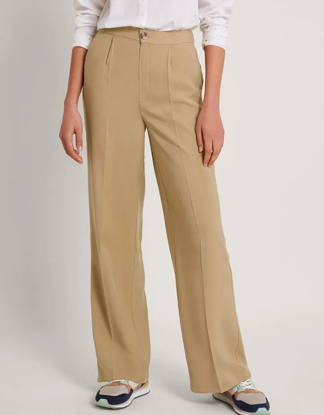 Wila Wide Leg Trousers Camel Women Monsoon Trousers and Jeans