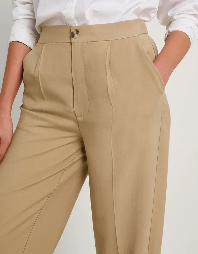 Wila Wide Leg Trousers Camel Women Monsoon Trousers and Jeans