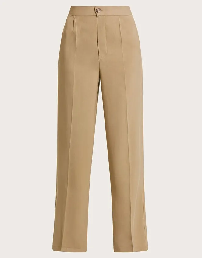 Wila Wide Leg Trousers Camel Women Monsoon Trousers and Jeans