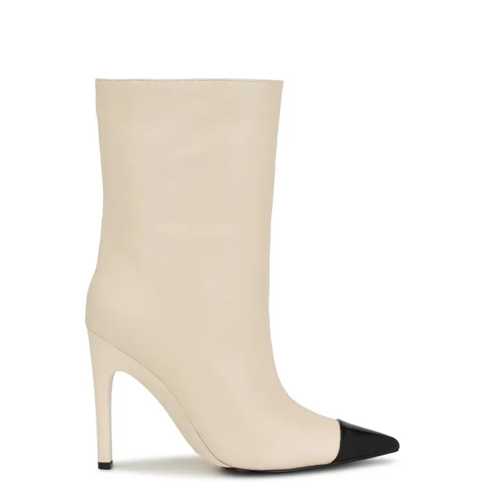 Winner Cap Toe Heeled Booties Ivory Women Nine West Boots and Booties