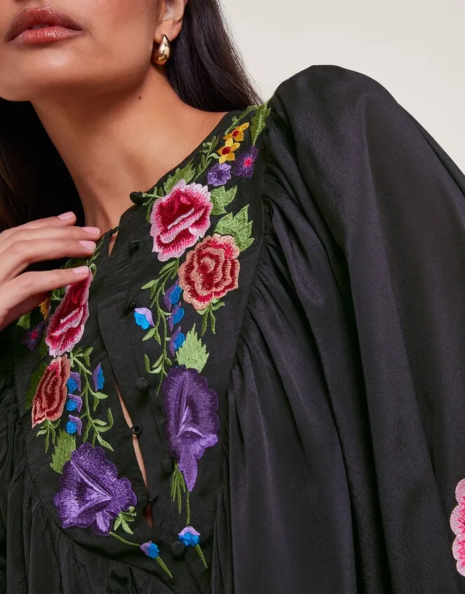 Winny Embroidered Tunic Dress Black Women Monsoon Dresses