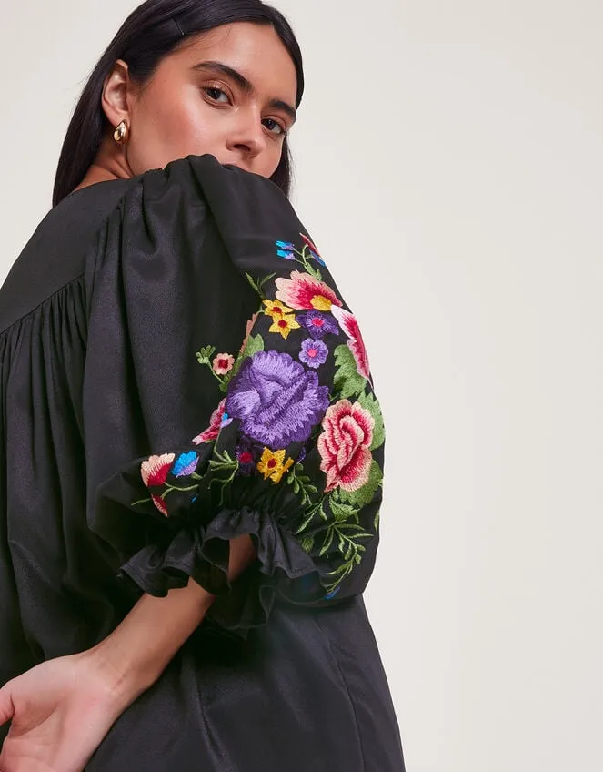 Winny Embroidered Tunic Dress Black Women Monsoon Dresses
