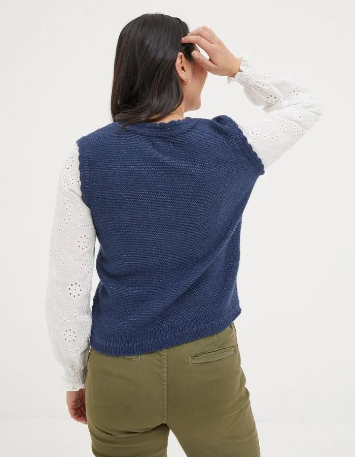Winona 2 In 1 Tank Navy Women FatFace Knitwear