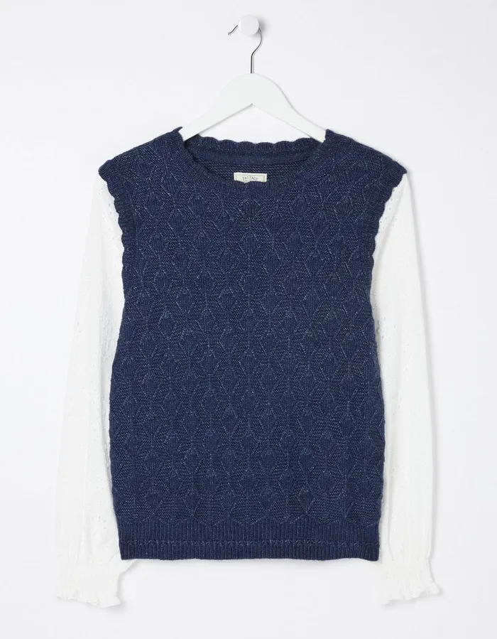Winona 2 In 1 Tank Navy Women FatFace Knitwear