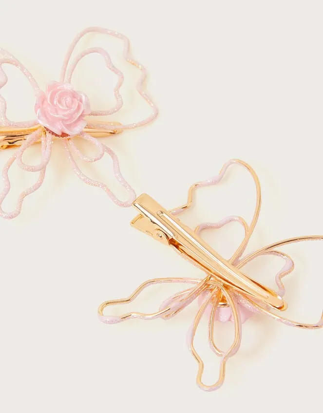 Wire Butterfly Hair Clips Set Of Two Children Monsoon Girls039 Hair Accessories