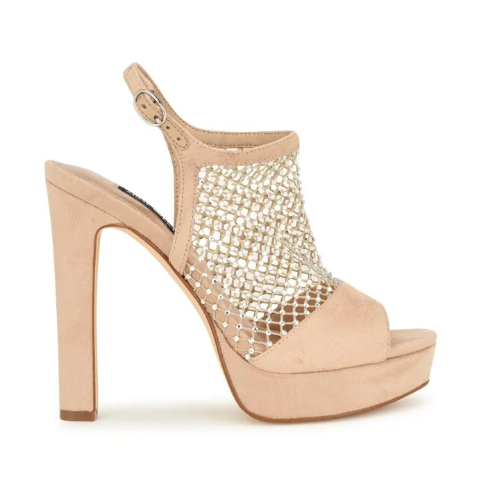 Wohmah Peep Toe Platform Pumps Barely Nude Women Nine West Sandals