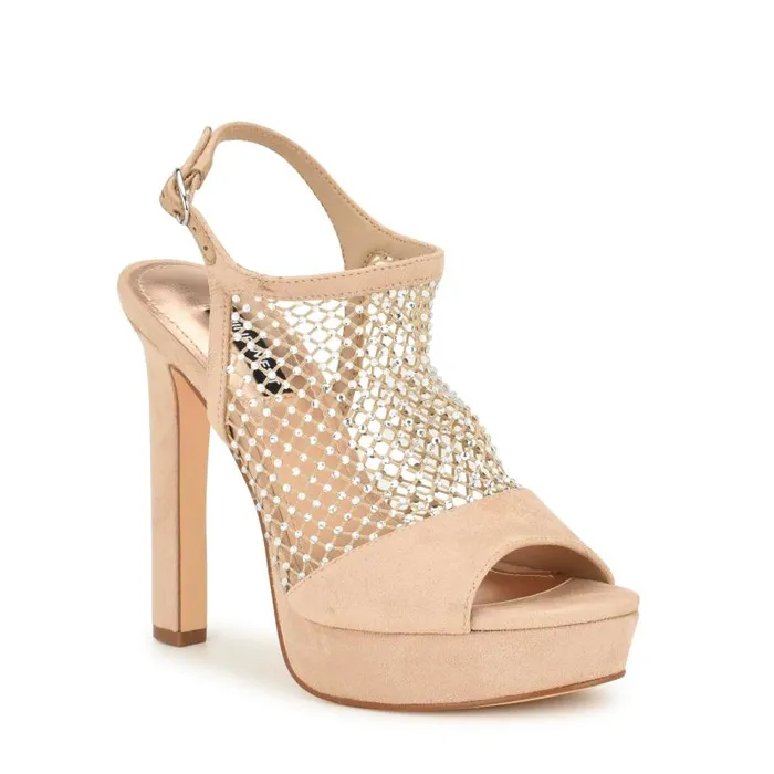 Wohmah Peep Toe Platform Pumps Barely Nude Women Nine West Sandals