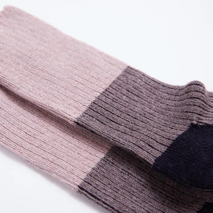 Women Accessories MONROW Color Block Socks Clayiced Coffeeblack