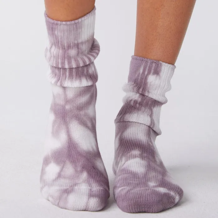 Women Accessories MONROW Organic Tie Dye Socks Misty Lilac