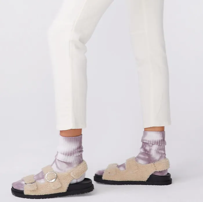 Women Accessories MONROW Organic Tie Dye Socks Misty Lilac
