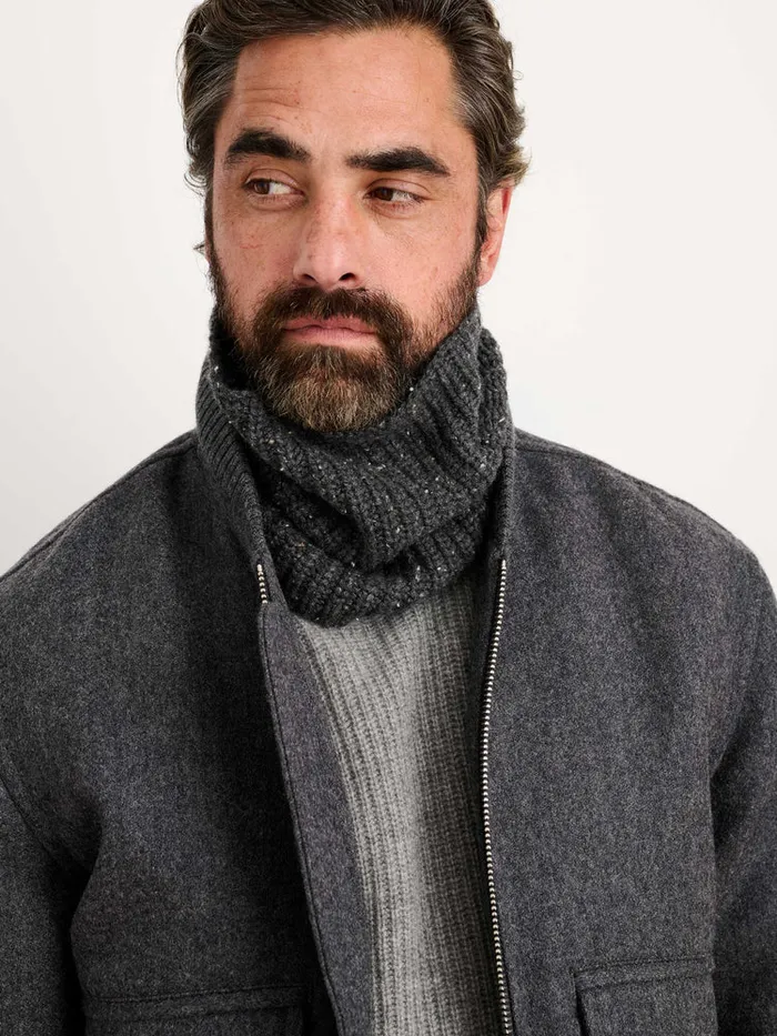 Women Alex Mill Accessories Cashmere Donegal Neckwarmer Charcoal Donegal