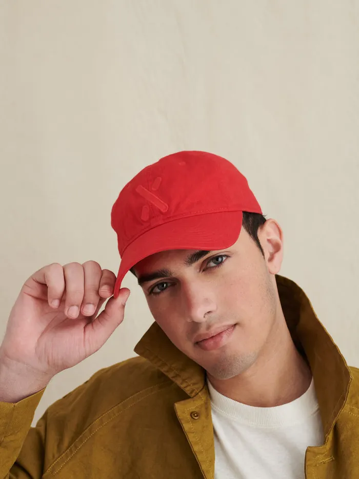 Women Alex Mill Accessories X Canvas Field Cap Red