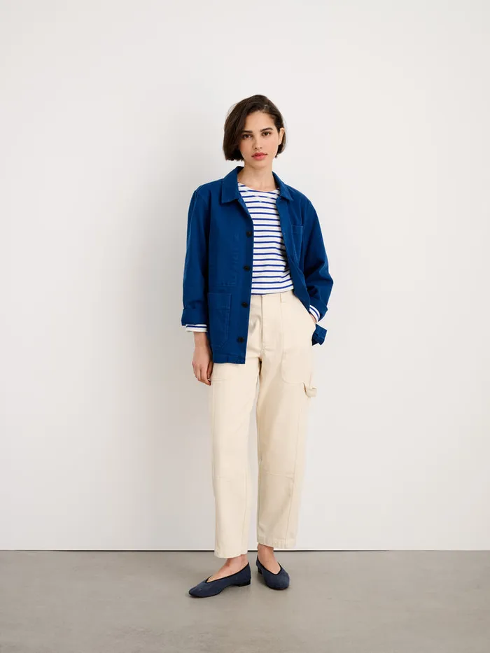 Women Alex Mill Jackets Outerwear Britt Work Jacket In Recycled Denim Cobalt