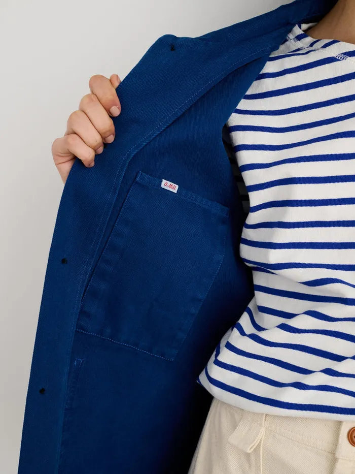 Women Alex Mill Jackets Outerwear Britt Work Jacket In Recycled Denim Cobalt