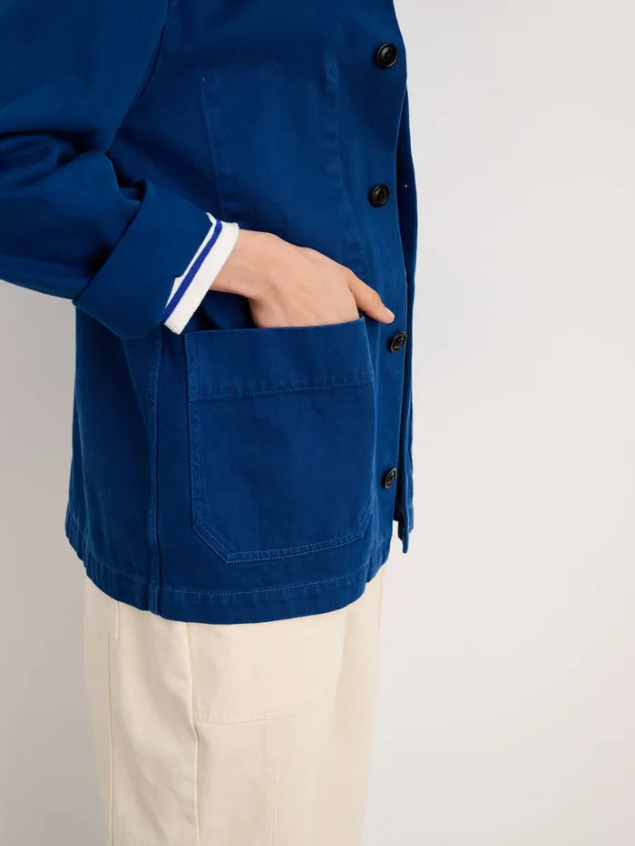 Women Alex Mill Jackets Outerwear Britt Work Jacket In Recycled Denim Cobalt