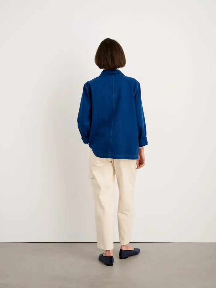 Women Alex Mill Jackets Outerwear Britt Work Jacket In Recycled Denim Cobalt