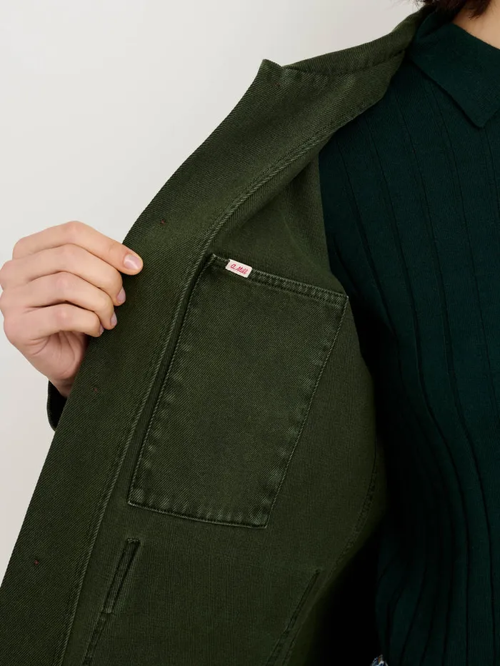 Women Alex Mill Jackets Outerwear Britt Work Jacket In Recycled Denim Pine Needle