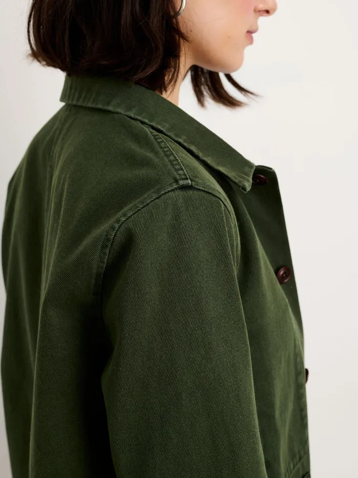 Women Alex Mill Jackets Outerwear Britt Work Jacket In Recycled Denim Pine Needle