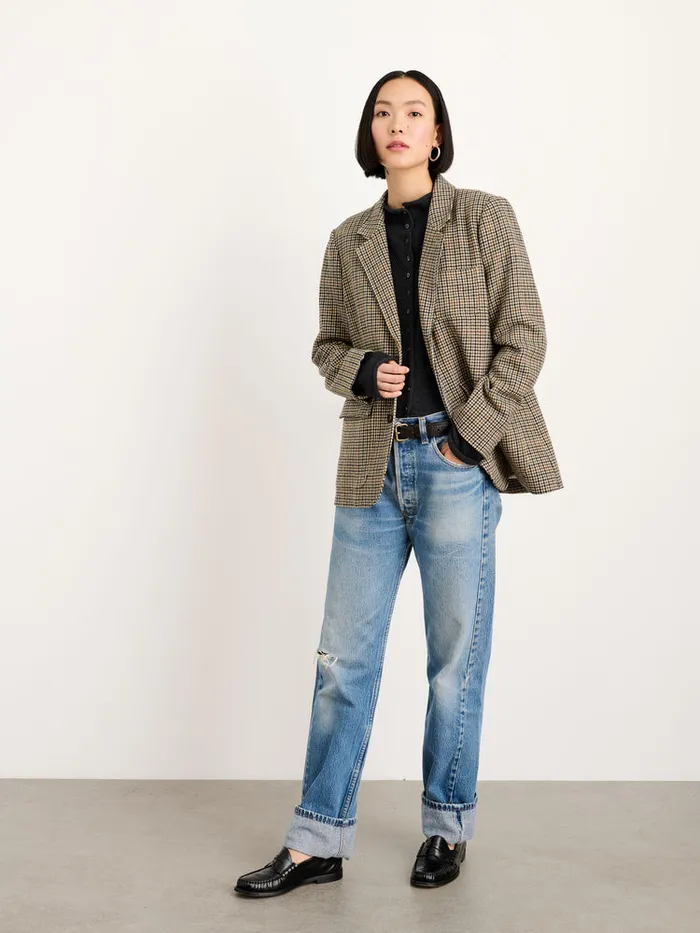 Women Alex Mill Jackets Outerwear Cecilie Blazer In Wool Tweed