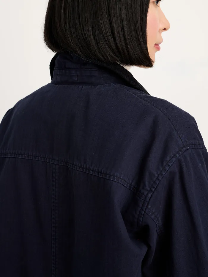 Women Alex Mill Jackets Outerwear Mel Jacket In Herringbone Cotton Dark Navy