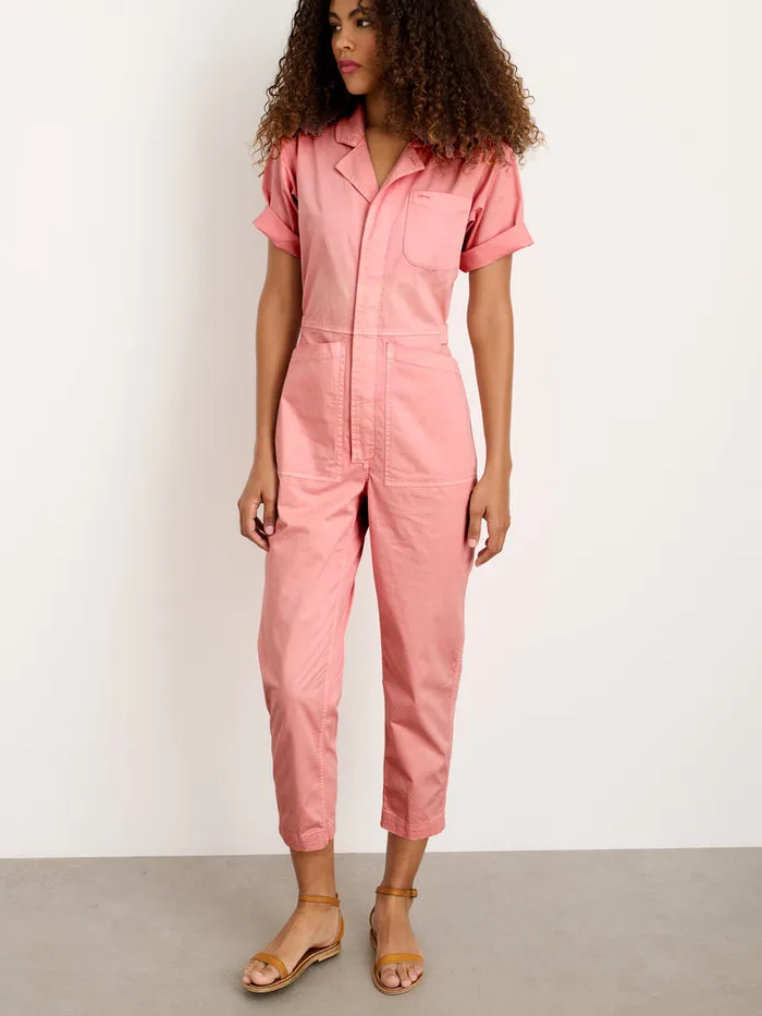 Women Alex Mill Jumpsuits Botanical Dyed Standard Short Sleeve Jumpsuit