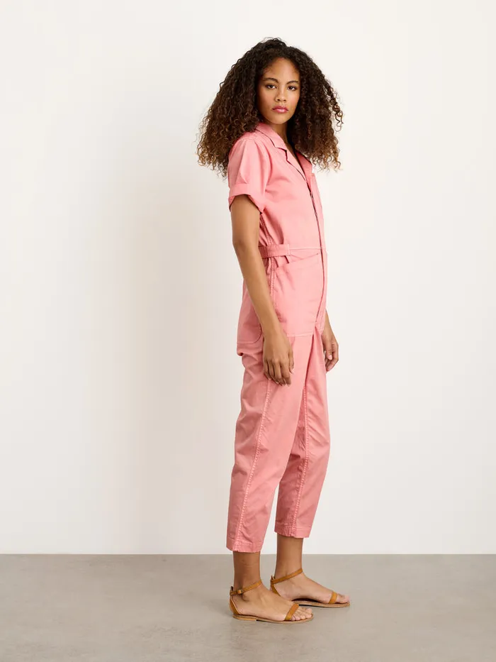 Women Alex Mill Jumpsuits Botanical Dyed Standard Short Sleeve Jumpsuit