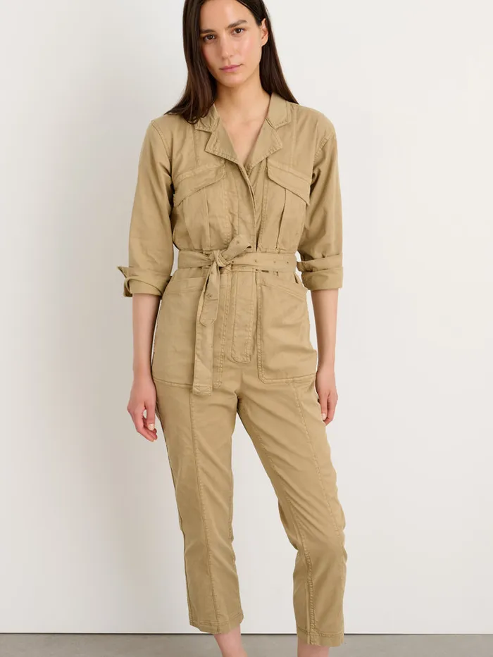 Women Alex Mill Jumpsuits Expedition Jumpsuit In Washed Twill Vintage Khaki