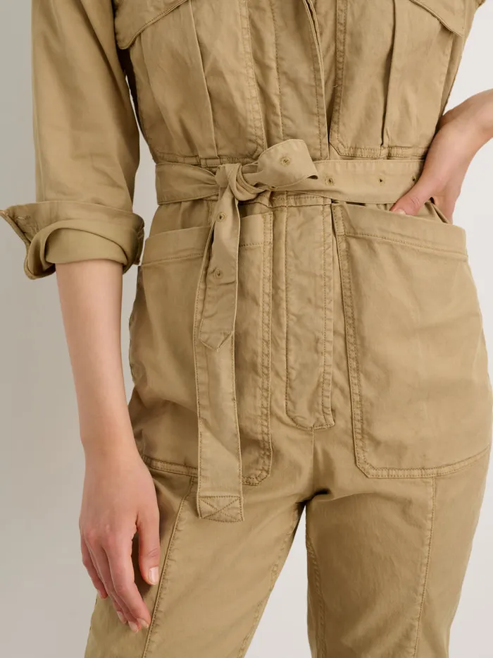 Women Alex Mill Jumpsuits Expedition Jumpsuit In Washed Twill Vintage Khaki