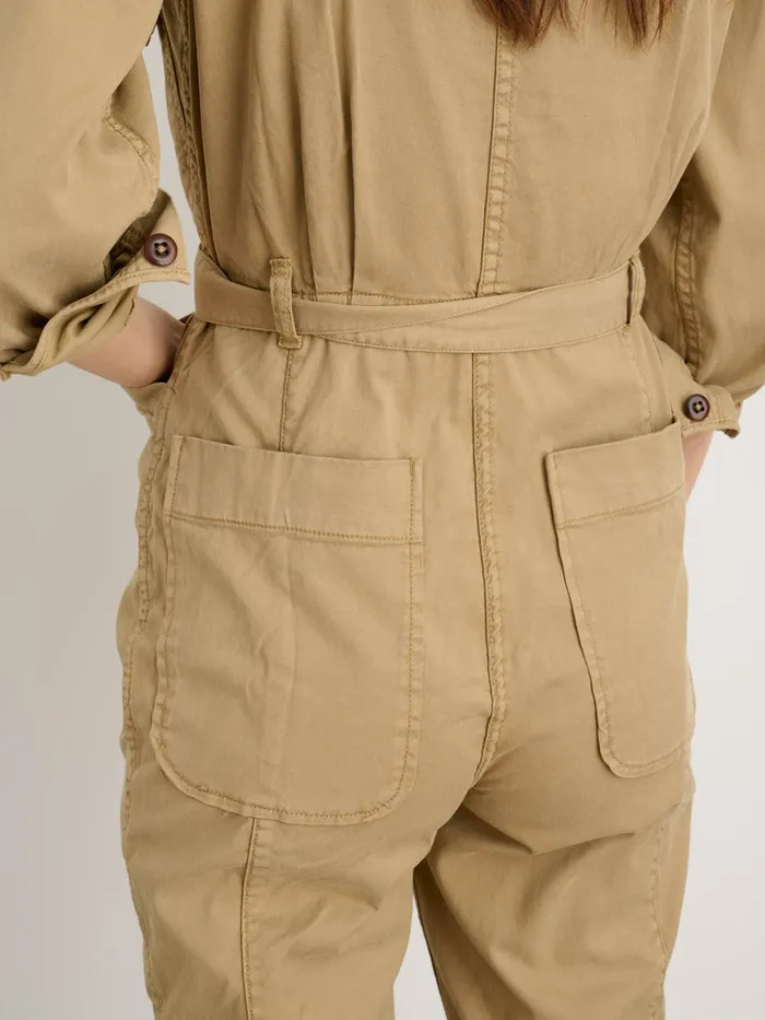 Women Alex Mill Jumpsuits Expedition Jumpsuit In Washed Twill Vintage Khaki