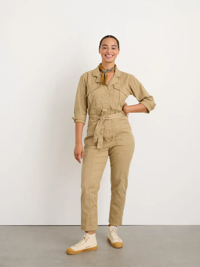 Women Alex Mill Jumpsuits Expedition Jumpsuit In Washed Twill Vintage Khaki