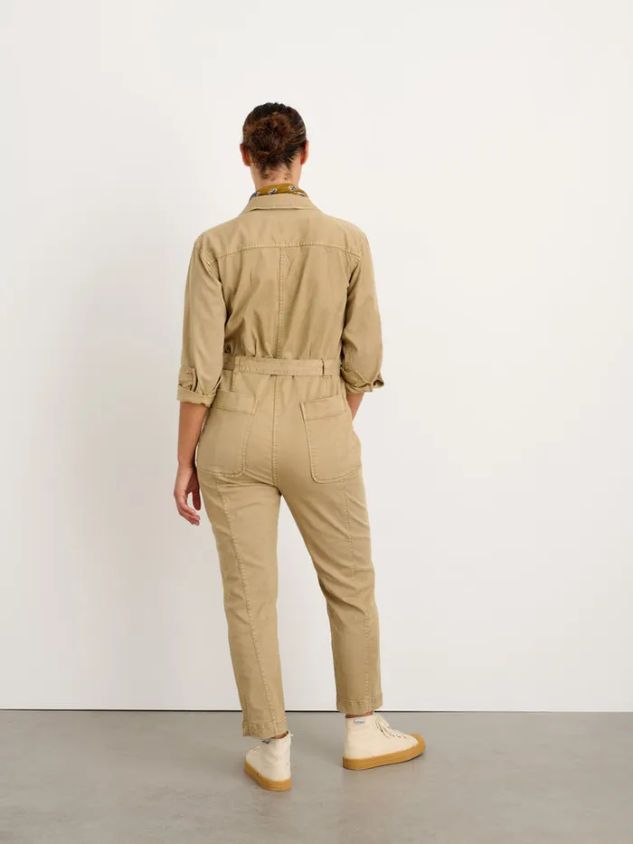 Women Alex Mill Jumpsuits Expedition Jumpsuit In Washed Twill Vintage Khaki