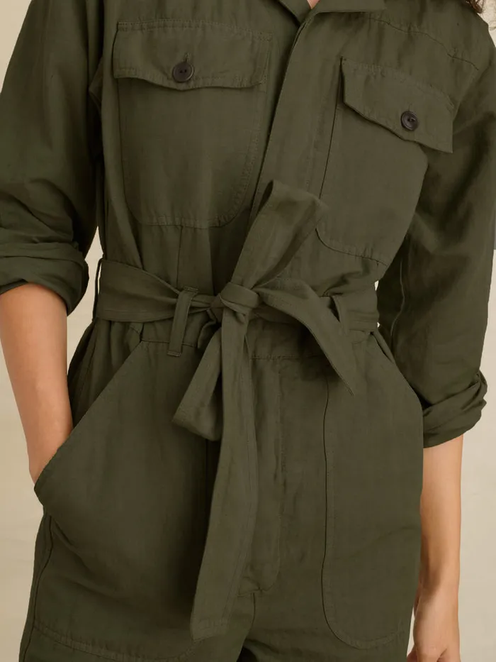 Women Alex Mill Jumpsuits Mel Jumpsuit Light Army Women Alex Mill Jumpsuits Mel Jumpsuit Light Army