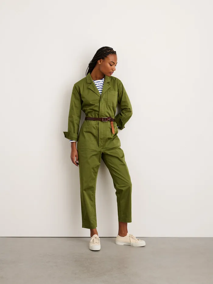 Women Alex Mill Jumpsuits Standard Jumpsuit In Cotton Twill Army Green