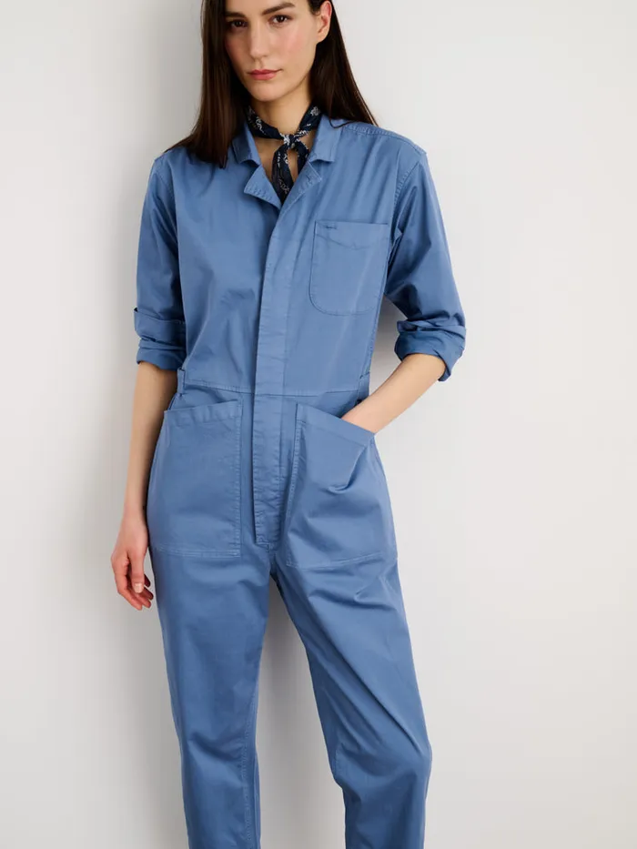 Women Alex Mill Jumpsuits Standard Jumpsuit In Cotton Twill Flight Blue