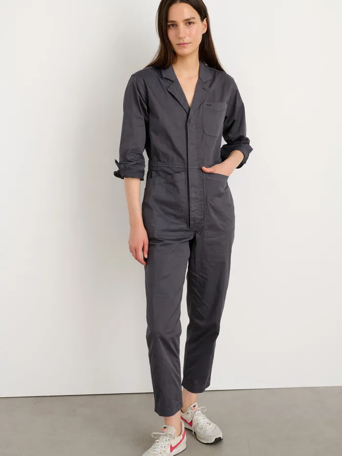Women Alex Mill Jumpsuits Standard Jumpsuit In Cotton Twill Iron Grey