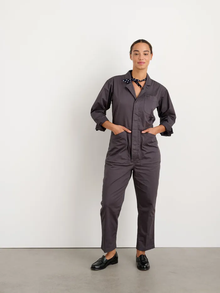 Women Alex Mill Jumpsuits Standard Jumpsuit In Cotton Twill Iron Grey