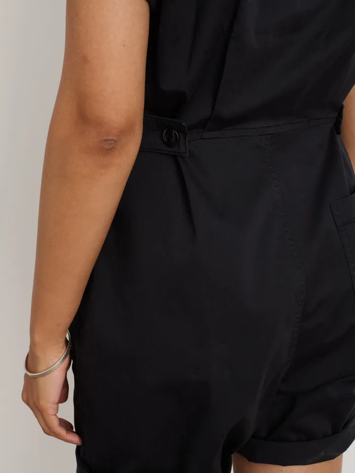 Women Alex Mill Jumpsuits Standard Short Jumpsuit In Cotton Twill Black