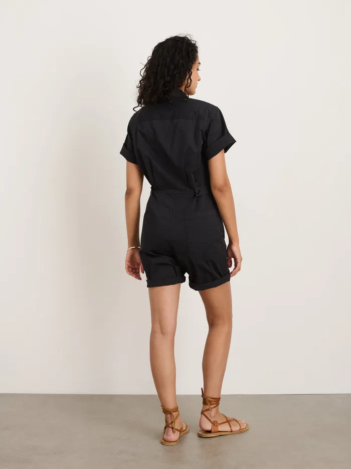 Women Alex Mill Jumpsuits Standard Short Jumpsuit In Cotton Twill Black