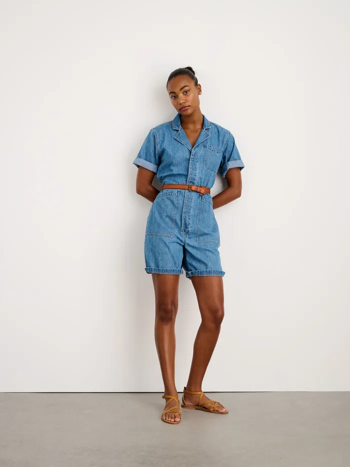 Women Alex Mill Jumpsuits Standard Short Jumpsuit In Denim