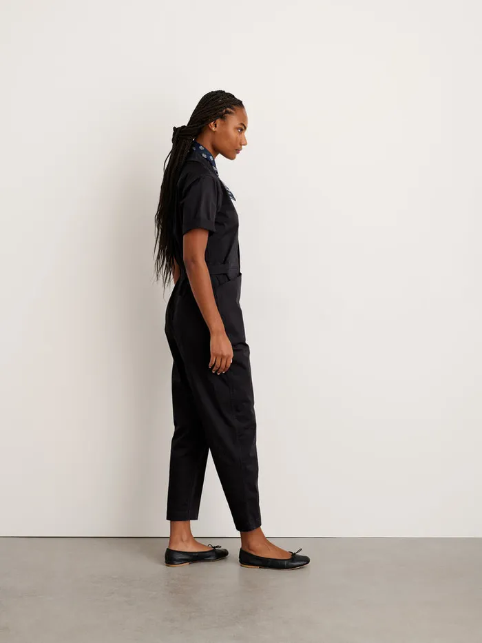 Women Alex Mill Jumpsuits Standard Short Sleeve Jumpsuit Black