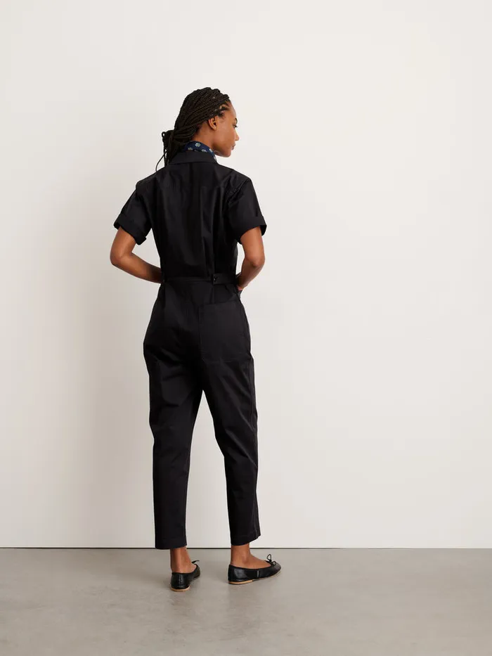 Women Alex Mill Jumpsuits Standard Short Sleeve Jumpsuit Black