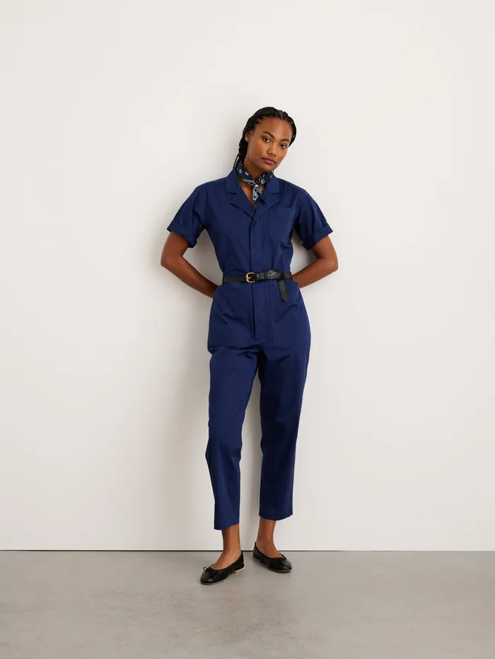 Women Alex Mill Jumpsuits Standard Short Sleeve Jumpsuit Dark Navy