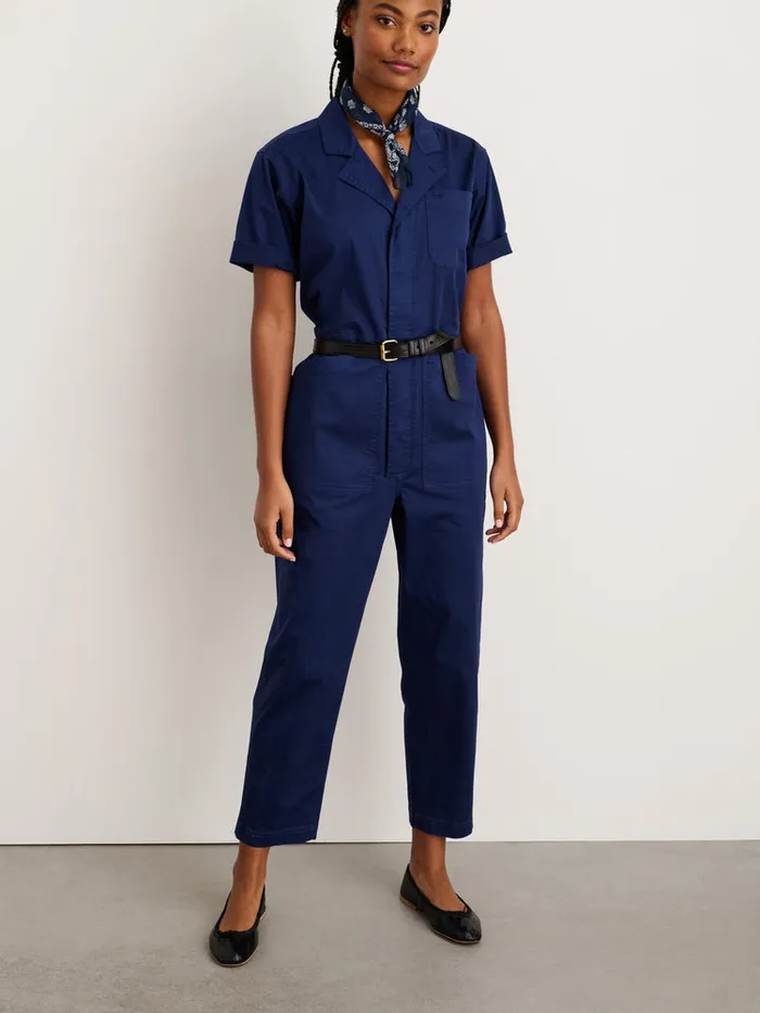 Women Alex Mill Jumpsuits Standard Short Sleeve Jumpsuit Dark Navy