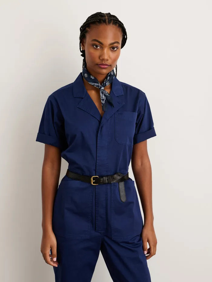 Women Alex Mill Jumpsuits Standard Short Sleeve Jumpsuit Dark Navy